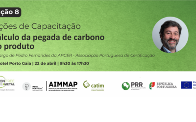 8ª Ação de Capacitação sobre o tema “Cálculo da pegada de carbono do produto“, 22 de abril, Porto, 9h30